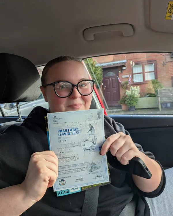 Driving test pass — another successful Jamie Almond learner