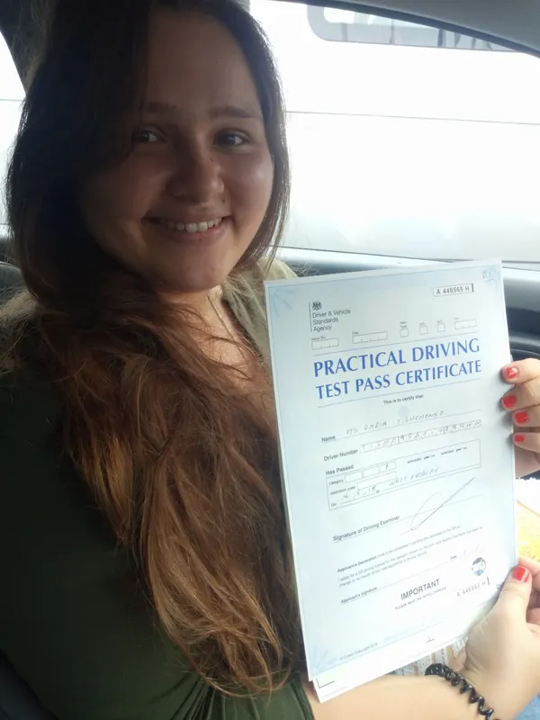 Celebrating a driving test pass with Jamie Almond Driving Tuition